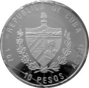10 Pesos 40th. Moncada Anniversary obverse image