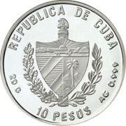 10 Pesos Dolphins obverse image
