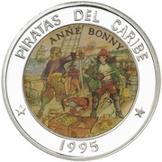 10 Pesos Anne Bonny, Cuba, 1995 reverse image