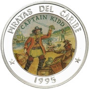10 Pesos Captain Kidd, Cuba, 1995 reverse image