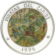10 Pesos Piet Heyn, Cuba, 1995 reverse image