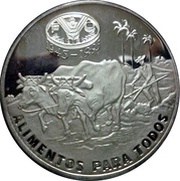 10 Pesos 50th Anniversary of FAO, Cuba, 1995 reverse image