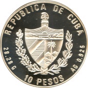 10 Pesos 50th. Anniversary of United Nations obverse image