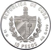 10 Pesos 150 years of Austrian railroad obverse image