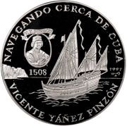 10 Pesos Vicente Yáñez Pinzón, Cuba, 1997 reverse image