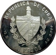 10 Pesos Baseball obverse image