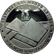 10 Pesos Pyramids of Egypt, Cuba, 1997 reverse image