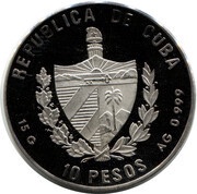 10 Pesos Statue of Jupiter obverse image