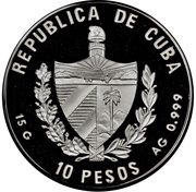 10 Pesos Turnera Ulmifolia obverse image