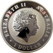 1 Dollar - Elizabeth II 4th Portrait - Koala - Silver Bullion Coin obverse image