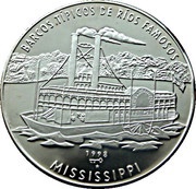 10 Pesos Mississippi River Boat, Cuba, 1998 reverse image