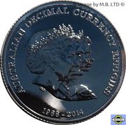 1 Dollar - Elizabeth II 4th Portrait - Triple Effigies - Silver Gem-Proof, Australia, 2014 reverse image