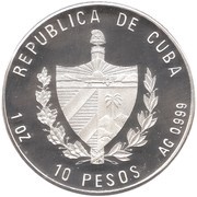 10 Pesos Visit of John-Paul II to Cuba obverse image