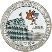 10 Pesos Expo 2000 - London, Cuba, 1998 reverse image
