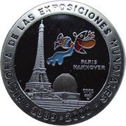 10 Pesos Expo 2000 - Paris, Cuba, 1998 reverse image