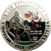 10 Pesos Expo 2000 - Brussels, Cuba, 1998 reverse image