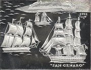 10 Pesos Ship San Genaro, Cuba, 1998 reverse image