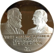 10 Pesos Spanish Royal Visit, Cuba, 1999 reverse image