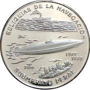 10 pesos “Peral” Submarine, Cuba, 2000 reverse image