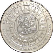 10 Pesos 1st. Wind Rose of Juan de la Cosa, Cuba, 2000 reverse image