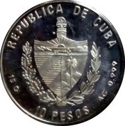 10 Pesos World Soccer Championship Uruguay 1930 obverse image