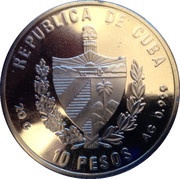 10 Pesos XXVIII Summer Olympics obverse image