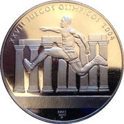 10 Pesos XXVIII Summer Olympics, Cuba, 2002 reverse image