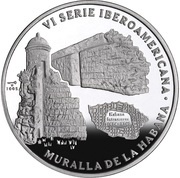 10 Pesos Muralla de la Habana, Cuba, 2005 reverse image