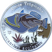 10 Pesos Rhinecanthus aculeatus, Cuba, 2005 reverse image