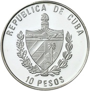 10 Pesos 400 years of the Quixote obverse image