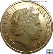 1 Dollar - Elizabeth II 4th Portrait - Bright Bug Series - Red Bull Ant obverse image