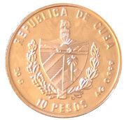 10 Pesos 2014 FIFA World Cup Brazil obverse image