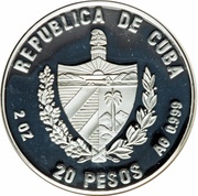 20 Pesos José Raúl Capablanca obverse image