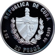 20 Pesos Heroic Guerilla Fighter obverse image