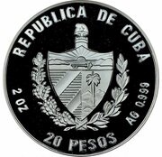 20 Pesos 40th. Moncada Anniversary obverse image
