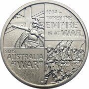 1 Dollar - Elizabeth II 4th Portrait - War Declared reverse image