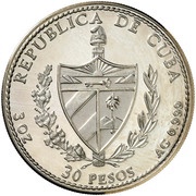30 Pesos Spanish Monarchs obverse image
