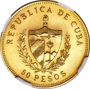 50 Pesos Homeland and Freedom; Piedfort obverse image