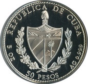 50 Pesos Gold Tower obverse image