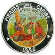 50 Pesos Anne Bonny, Cuba, 1995 reverse image
