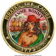 50 Pesos Anne Bonny, Cuba, 1995 reverse image