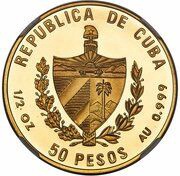 50 Pesos Bee Hummingbird obverse image