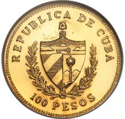 100 Pesos Homeland and Freedom; Piedfort obverse image