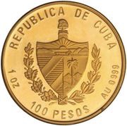 100 Pesos Fidel Castro's visit to the Vatican obverse image