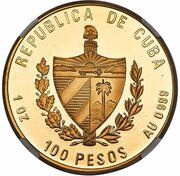 100 Pesos Bee Hummingbird obverse image