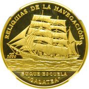 100 Pesos Training ship "Galatea", Cuba, 2000 reverse image