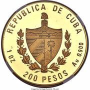 200 Pesos Montecristi Manifesto; Piedfort obverse image