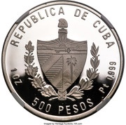 500 Pesos 40th. Moncada Anniversary obverse image
