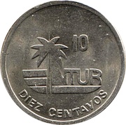 10 Centavos INTUR - small "10" reverse image