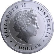 1 Dollar - Elizabeth II 4th Portrait - Australian Saltwater Crocodile obverse image